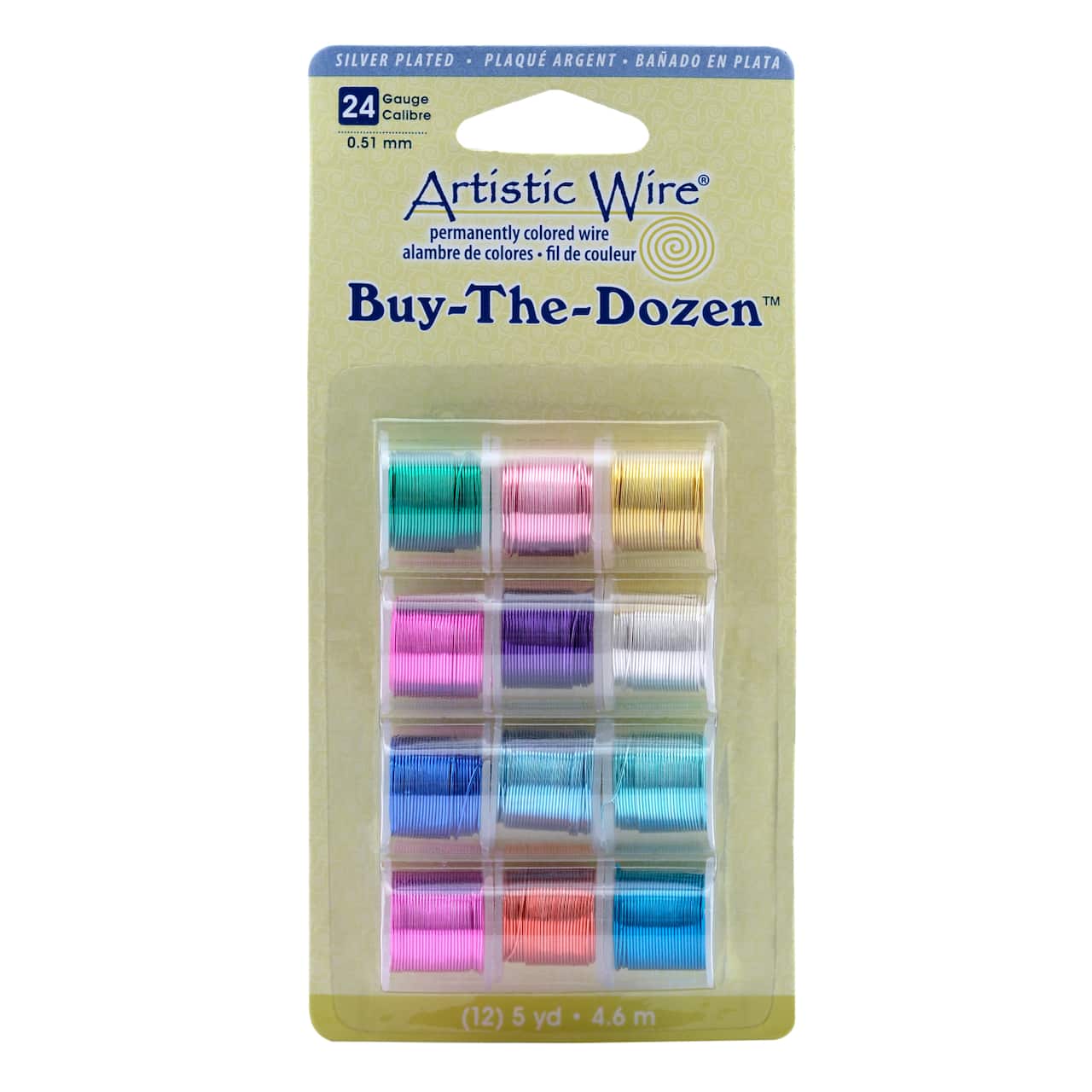 Artistic Wire® 24 Gauge Buy the Dozen™ Silver Plated Tarnish Resistant Colored Copper Craft Wire